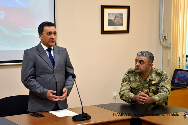 GEOLOGİYA VƏ GEOFİZİKA İNSTİTUTUNDA “8 NOYABR - ZƏFƏR GÜNÜ” QEYD OLUNUB