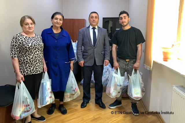 GEOLOGİYA İNSTİTUTUNDA ƏMƏKDAŞLARA QURBAN BAYRAMI MÜNASİBƏTİLƏ ƏRZAQ YARDIMI GÖSTƏRİLİB