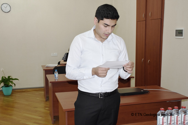 ETN GEOLOGİYA İNSTITUTUNDA FƏLSƏFƏ DOKTORU PROQRAMI ÜZRƏ İMTAHAN KEÇİRİLİB