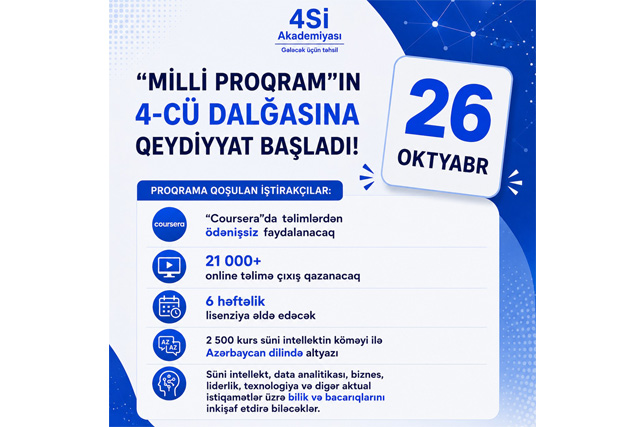 4Sİ AKADEMİYASINA QEYDİYYAT BAŞLADI