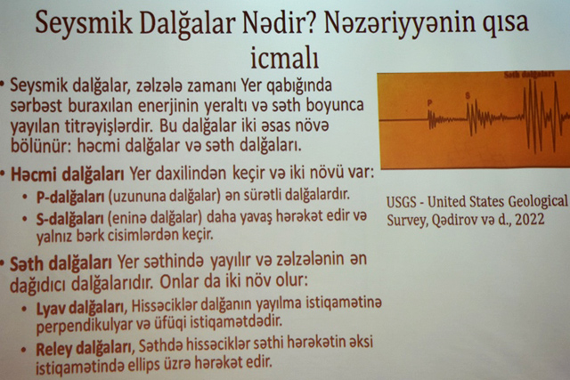 GGİ-də GƏNC ALİMLƏRİN NÖVBƏTİ SEMİNARI ZƏLZƏLƏ MÖVZUSUNA HƏSR EDİLİB