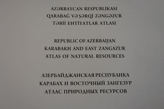 “Qarabağ və Şərqi Zəngəzur. Təbii ehtiyatlar Atlası” ÇAP OLUNUR