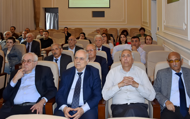 GEOLOGİYA İNSTİTUTUNDA MÜTƏXƏSSİSLƏR ŞURASININ VƏ ÜMUMRESPUBLİKA ELMİ SEMİNARININ BİRGƏ İCLASI KEÇİRİLİB