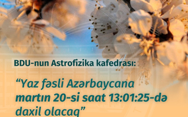 YAZ FƏSLİNİN UZUNLUĞU 92 GÜN 17 SAAT OLACAQ