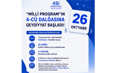 4Sİ AKADEMİYASINA QEYDİYYAT BAŞLADI